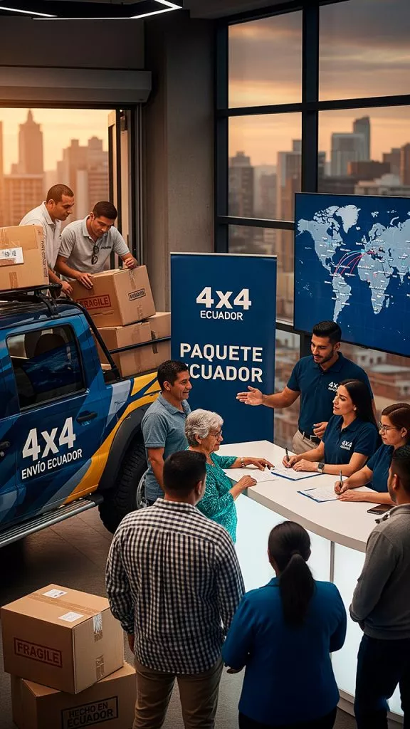 Registro de envíos de paquetería 4x4 Ecuador